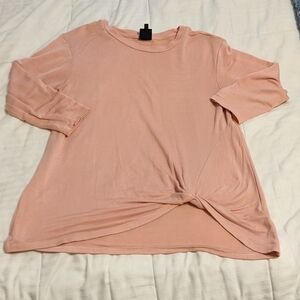 Bobeau soft long sleeve tee with a cute front tie size Extra large XL